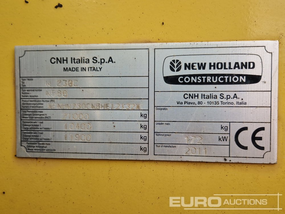 Ελαστιχοφόρος φορτωτής 2011 New Holland W230C: φωτογραφία 34