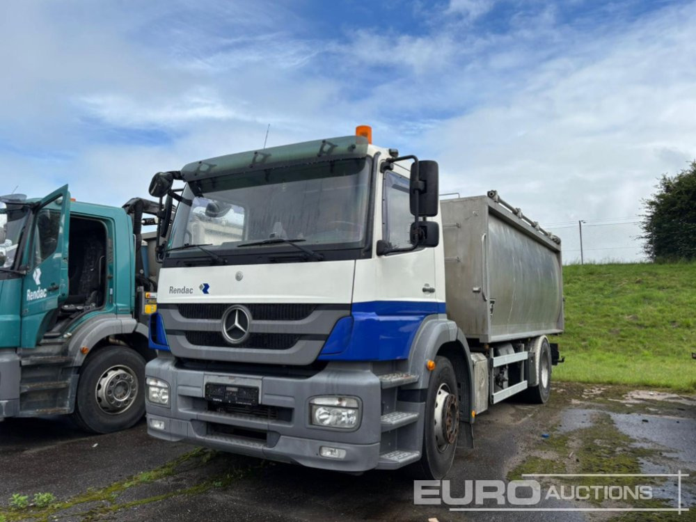 2012 Mercedes Axor 1824L 4x2, Crane, Stamps, Stainless Steel container - Φορτηγό ανατρεπόμενο: φωτογραφία 1 2012 Mercedes Axor 1824L 4x2, Crane, Stamps, Stainless Steel container - Φορτηγό ανατρεπόμενο: φωτογραφία 1