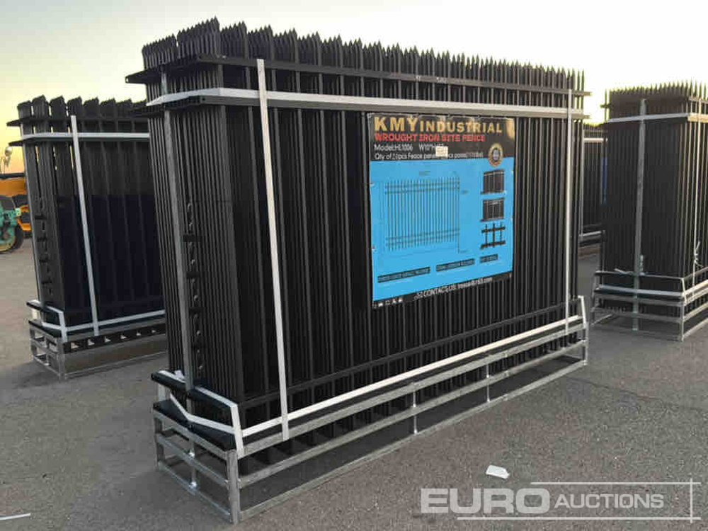 Unused 2025 KMY Industrial Iron Site Fence, Qty (20 of) Fence Panels, (20 of) Posts (W10XH6') Powder Coated Surface - Εργαλείο/ Εξοπλισμός: φωτογραφία 1 Unused 2025 KMY Industrial Iron Site Fence, Qty (20 of) Fence Panels, (20 of) Posts (W10XH6') Powder Coated Surface - Εργαλείο/ Εξοπλισμός: φωτογραφία 1