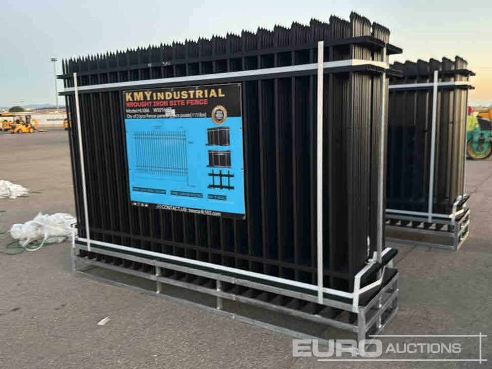 Unused 2025 KMY Industrial Iron Site Fence, Qty (20 of) Fence Panels, (20 of) Posts (W10XH6') Powder Coated Surface - Εργαλείο/ Εξοπλισμός: φωτογραφία 3 Unused 2025 KMY Industrial Iron Site Fence, Qty (20 of) Fence Panels, (20 of) Posts (W10XH6') Powder Coated Surface - Εργαλείο/ Εξοπλισμός: φωτογραφία 3