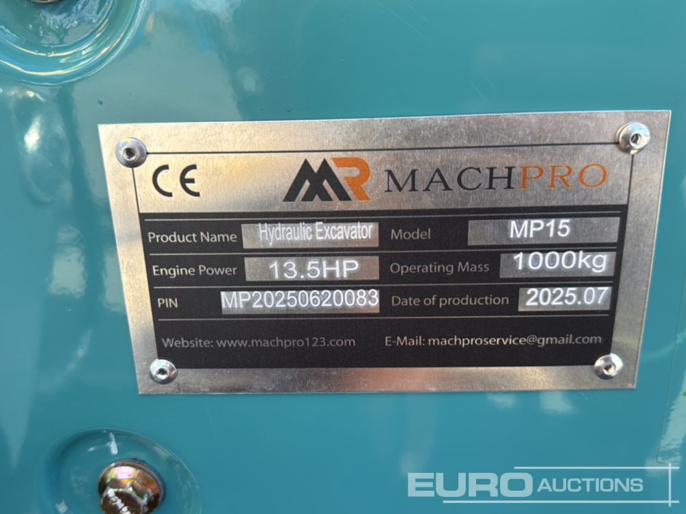 Μίνι εκσκαφέας Unused 2025 Machpro MP15: φωτογραφία 44