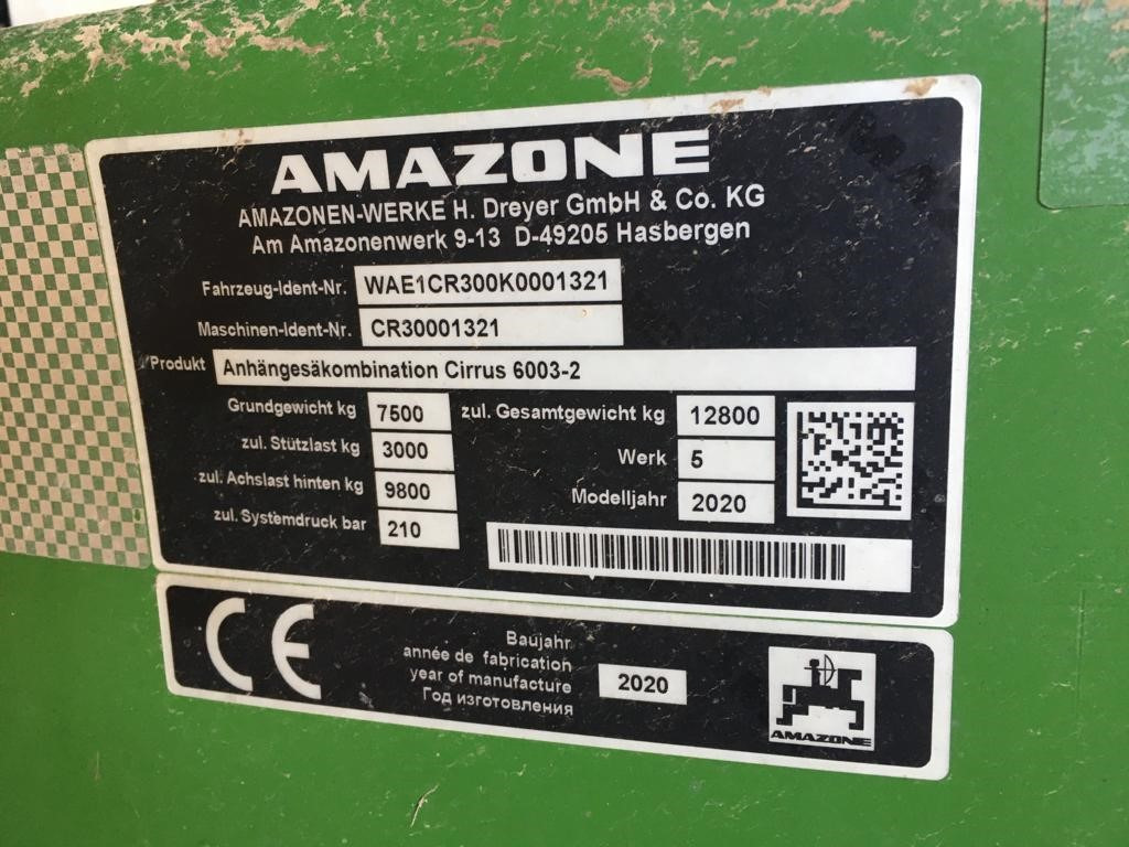 Amazone Cirrus 6003-2 - Σπαρτική μηχανή: φωτογραφία 4 Amazone Cirrus 6003-2 - Σπαρτική μηχανή: φωτογραφία 4