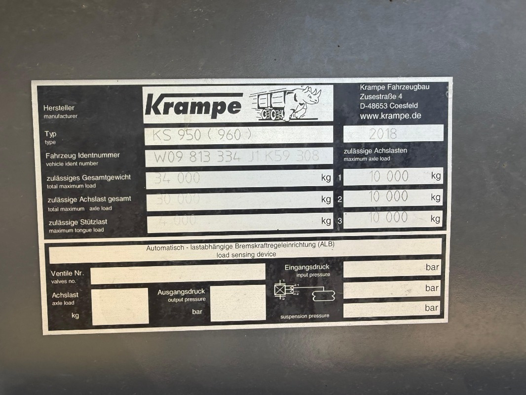 Krampe ALU Kippsattel KS 950 Roadrunn - Φορτηγό ανατρεπόμενο: φωτογραφία 3 Krampe ALU Kippsattel KS 950 Roadrunn - Φορτηγό ανατρεπόμενο: φωτογραφία 3