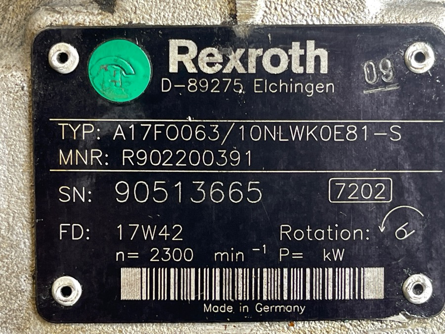 REXROTH HYDRALIC PUMP A17F0063 - Υδραυλικό για Φορτηγό: φωτογραφία 3 REXROTH HYDRALIC PUMP A17F0063 - Υδραυλικό για Φορτηγό: φωτογραφία 3