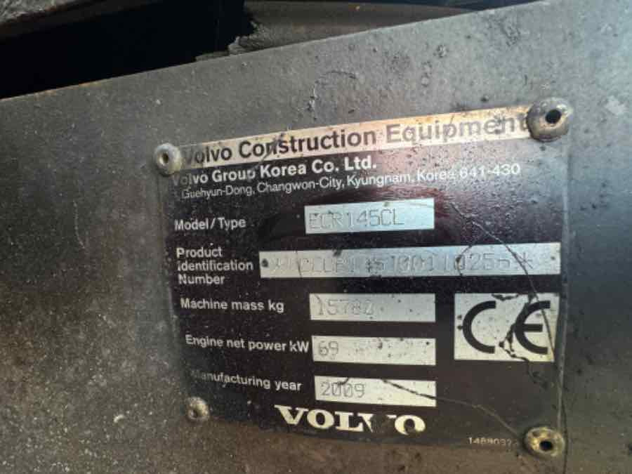 VOLVO CONSTRUCTION EXCAVATOR ECR145 ** FOR PARTS ** - Ερπυστριοφόρος εκσκαφέας: φωτογραφία 3 VOLVO CONSTRUCTION EXCAVATOR ECR145 ** FOR PARTS ** - Ερπυστριοφόρος εκσκαφέας: φωτογραφία 3