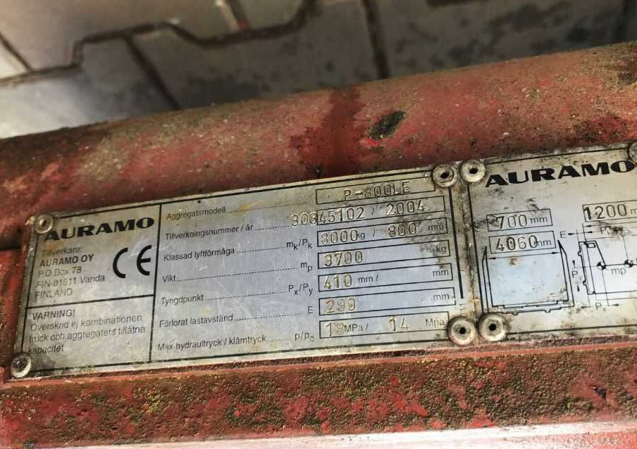 Auramo P-800LE - Σφιγκτήρας για Περονοφόρο όχημα: φωτογραφία 4 Auramo P-800LE - Σφιγκτήρας για Περονοφόρο όχημα: φωτογραφία 4