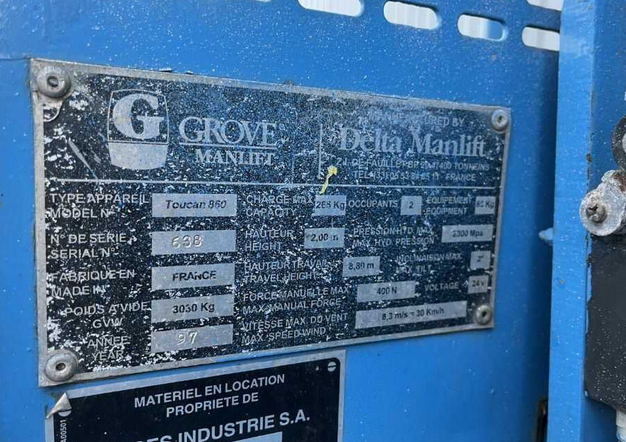 Grove Toucan860 - Κάθετος ανελκυστήρας με κατάρτι: φωτογραφία 4 Grove Toucan860 - Κάθετος ανελκυστήρας με κατάρτι: φωτογραφία 4