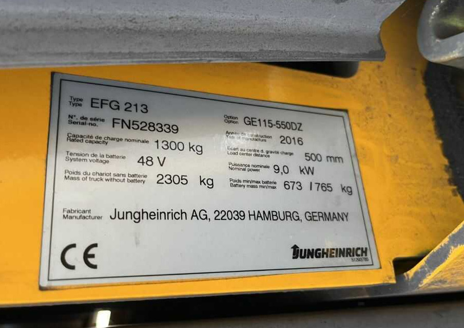 Jungheinrich EFG213 - Ηλεκτροκίνητο περονοφόρο: φωτογραφία 4 Jungheinrich EFG213 - Ηλεκτροκίνητο περονοφόρο: φωτογραφία 4