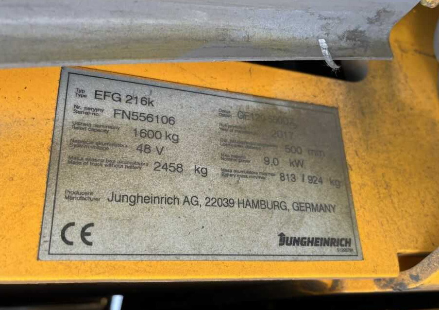 Jungheinrich EFG216k - Ηλεκτροκίνητο περονοφόρο: φωτογραφία 4 Jungheinrich EFG216k - Ηλεκτροκίνητο περονοφόρο: φωτογραφία 4