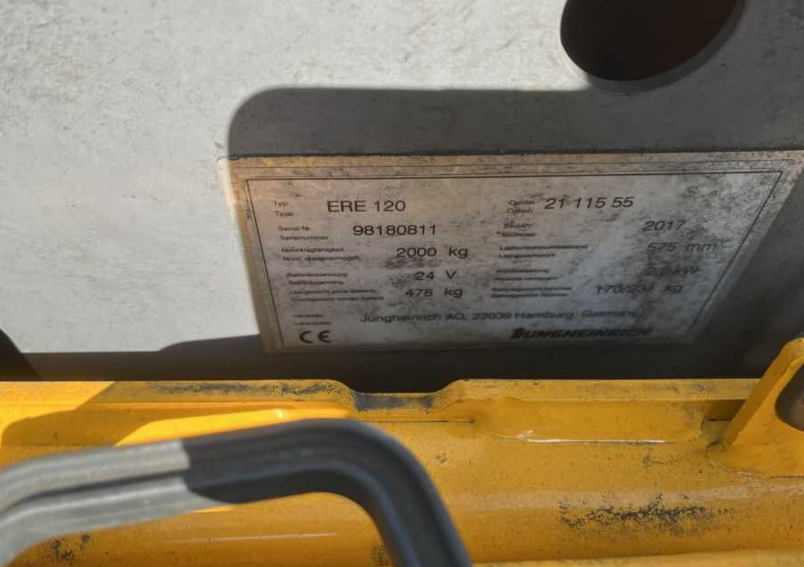 Jungheinrich ERE120 - Παλετοφόρο: φωτογραφία 4 Jungheinrich ERE120 - Παλετοφόρο: φωτογραφία 4