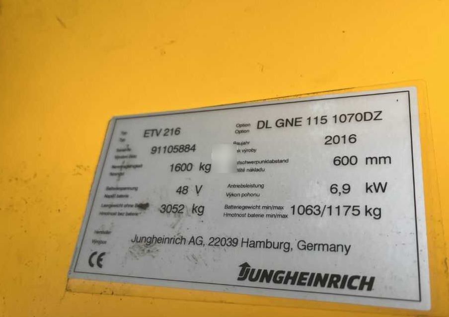 Jungheinrich ETV216 - Ανυψωτικό στενών δρόμων: φωτογραφία 4 Jungheinrich ETV216 - Ανυψωτικό στενών δρόμων: φωτογραφία 4