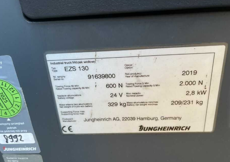 Jungheinrich EZS130 - Μηχάνημα έλξης: φωτογραφία 4 Jungheinrich EZS130 - Μηχάνημα έλξης: φωτογραφία 4