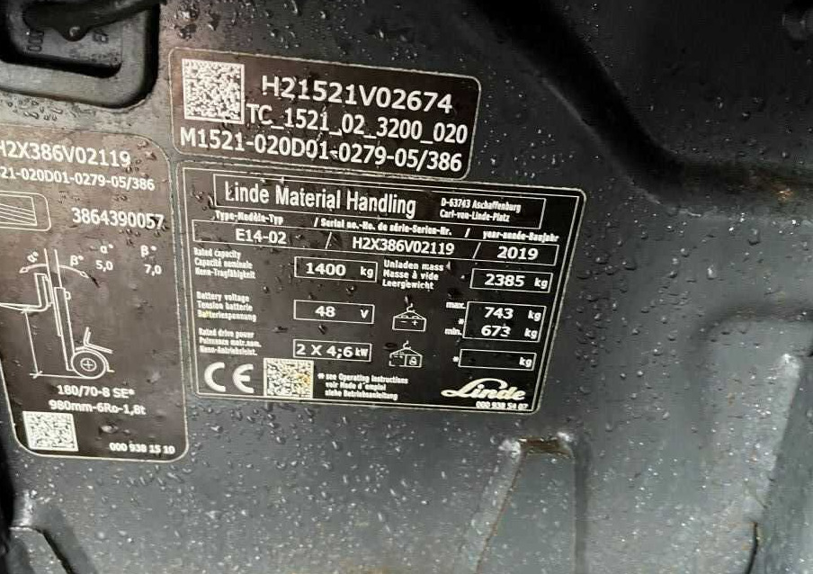 Linde E14-02 - Ηλεκτροκίνητο περονοφόρο: φωτογραφία 4 Linde E14-02 - Ηλεκτροκίνητο περονοφόρο: φωτογραφία 4