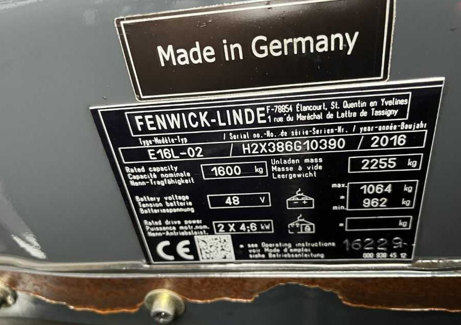Linde E16-02 - Ηλεκτροκίνητο περονοφόρο: φωτογραφία 5 Linde E16-02 - Ηλεκτροκίνητο περονοφόρο: φωτογραφία 5