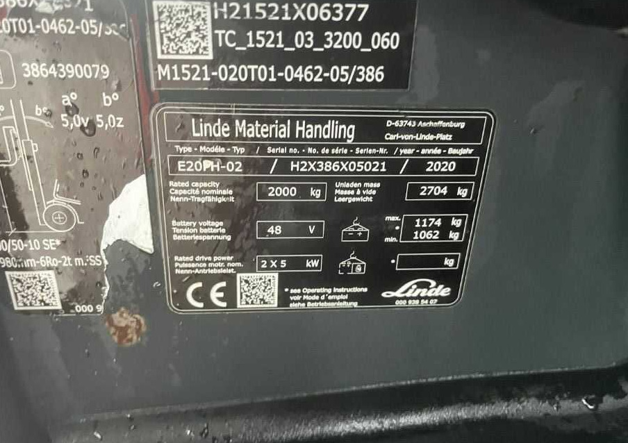 Linde E20PH-02 - Ηλεκτροκίνητο περονοφόρο: φωτογραφία 4 Linde E20PH-02 - Ηλεκτροκίνητο περονοφόρο: φωτογραφία 4