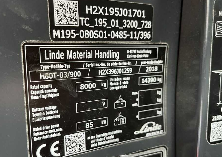 Υγραεριοκίνητο περονοφόρο Linde H80T-03/900: φωτογραφία 10