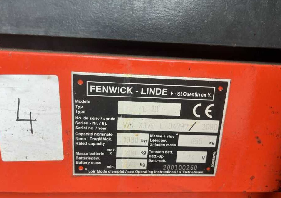 Linde L10 - Μηχάνημα στοίβαξης: φωτογραφία 4 Linde L10 - Μηχάνημα στοίβαξης: φωτογραφία 4