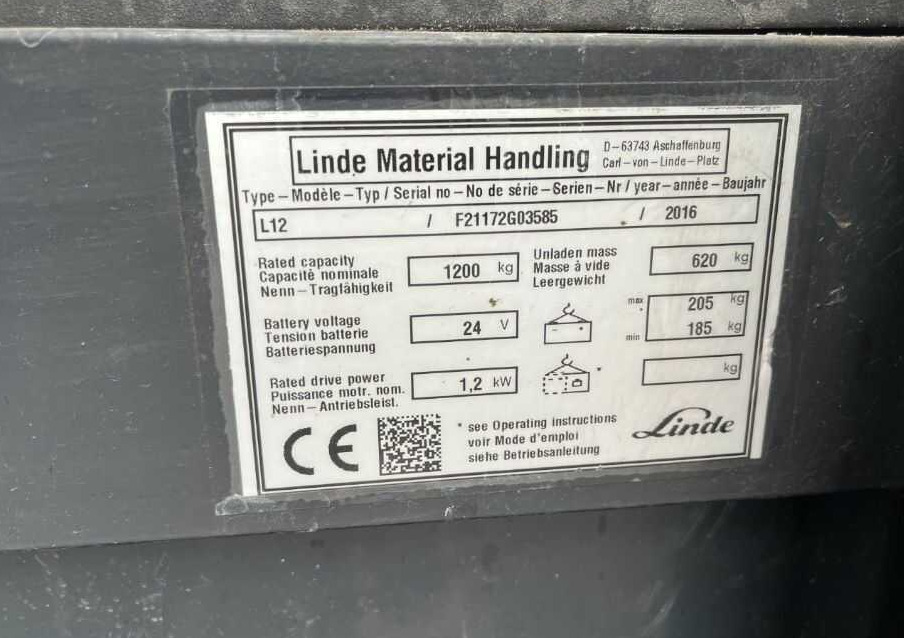 Linde L12 - Μηχάνημα στοίβαξης: φωτογραφία 4 Linde L12 - Μηχάνημα στοίβαξης: φωτογραφία 4