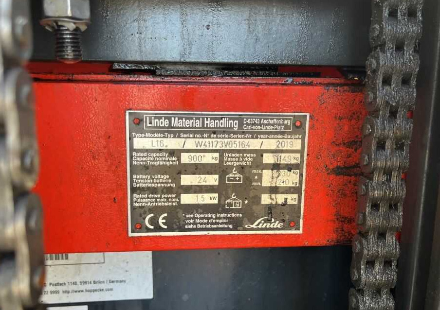 Μηχάνημα στοίβαξης Linde L16: φωτογραφία 6 Μηχάνημα στοίβαξης Linde L16: φωτογραφία 6