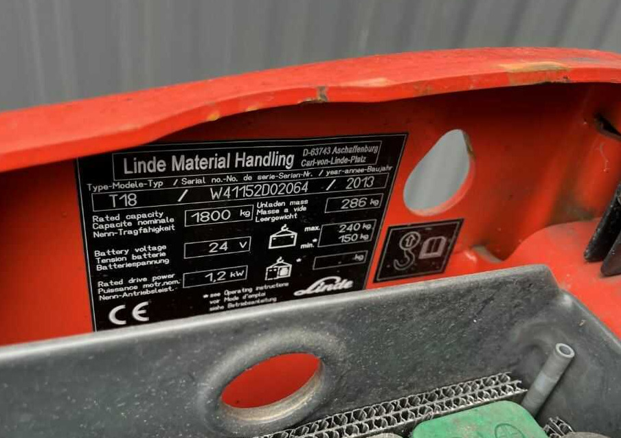 Linde T18 - Παλετοφόρο: φωτογραφία 4 Linde T18 - Παλετοφόρο: φωτογραφία 4