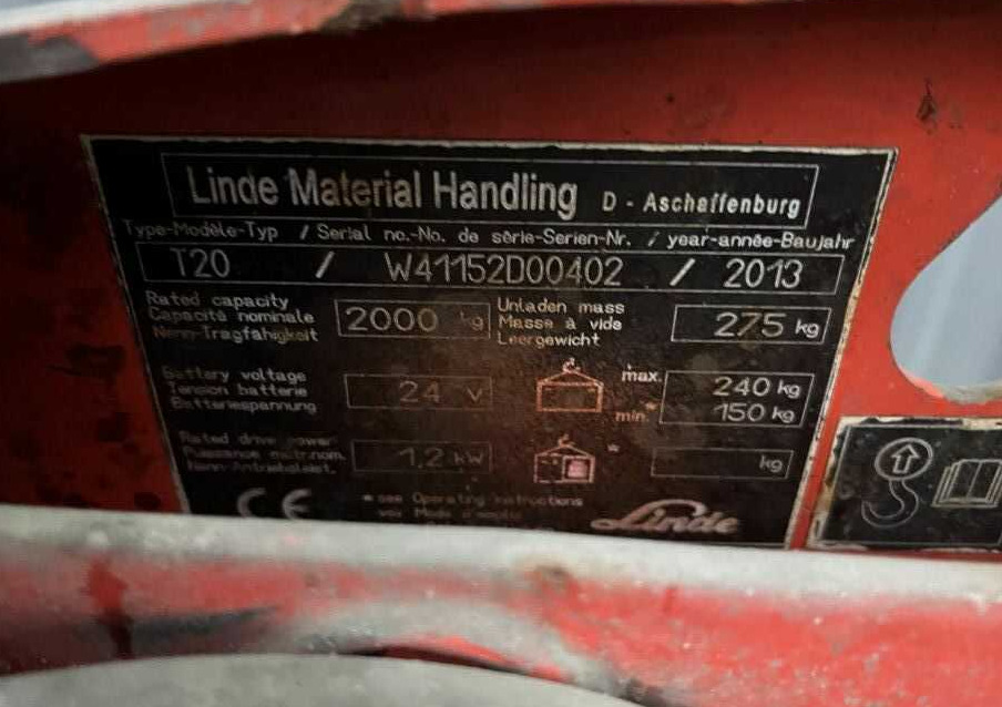 Linde T20 - Παλετοφόρο: φωτογραφία 1 Linde T20 - Παλετοφόρο: φωτογραφία 1