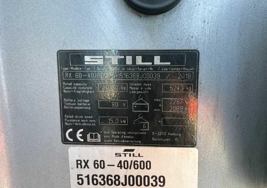Still RX60-40/600 - Ηλεκτροκίνητο περονοφόρο: φωτογραφία 4 Still RX60-40/600 - Ηλεκτροκίνητο περονοφόρο: φωτογραφία 4