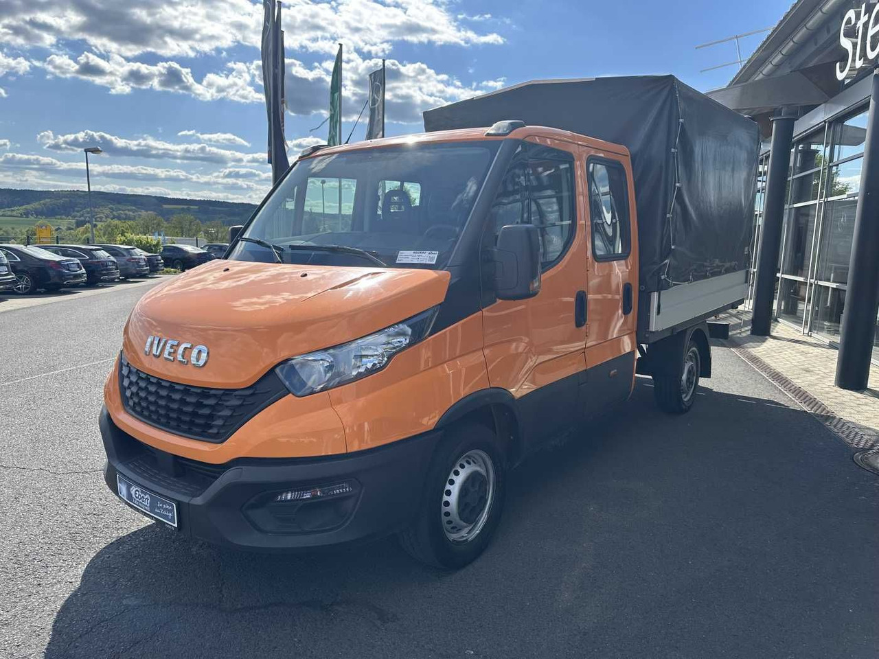 Iveco Daily 35S14 Pritsche+Plane *AHK*Ladekran*7-Sitze - Μικρό φορτηγό με καρότσα: φωτογραφία 3 Iveco Daily 35S14 Pritsche+Plane *AHK*Ladekran*7-Sitze - Μικρό φορτηγό με καρότσα: φωτογραφία 3