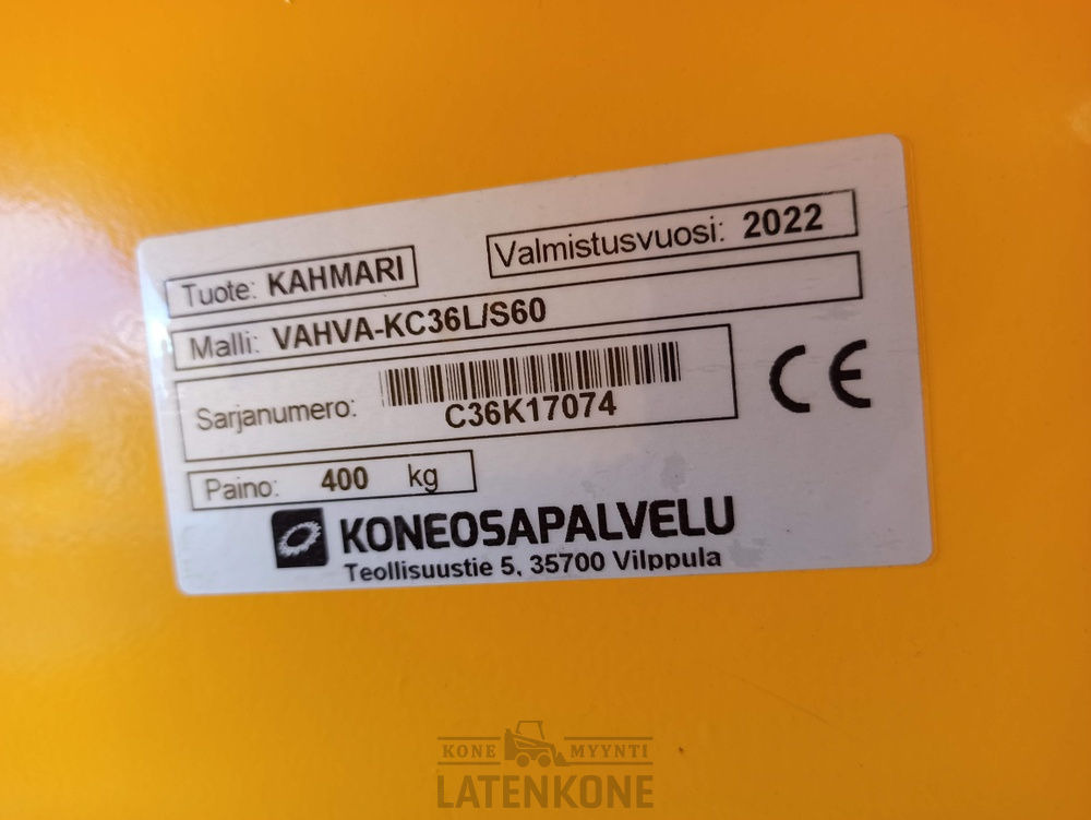 Αρπάγη για Κατασκευή μηχανήματα Vahva KC36 S60 kaivinkoneen koura: φωτογραφία 13