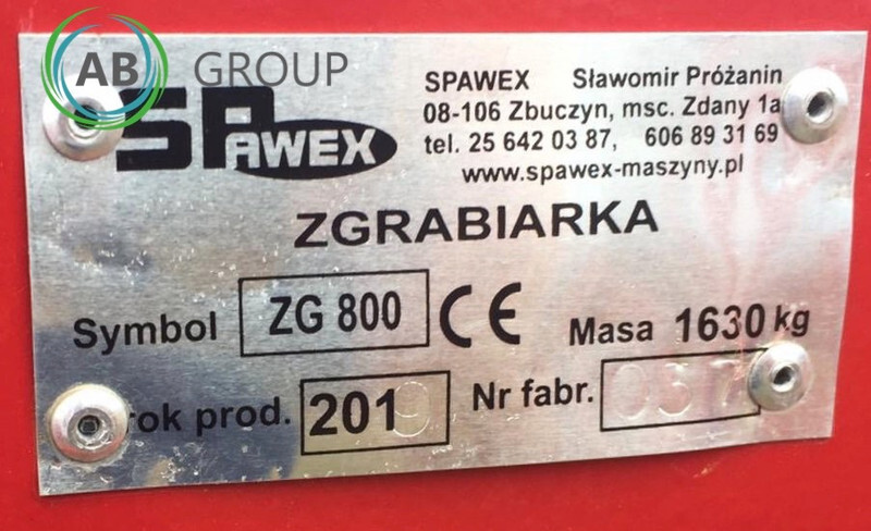 Spawex KREISELSCHWADER TAJFUN ZG-800 / ROTORY RAKE - Χορτοσυλλέκτης: φωτογραφία 2 Spawex KREISELSCHWADER TAJFUN ZG-800 / ROTORY RAKE - Χορτοσυλλέκτης: φωτογραφία 2