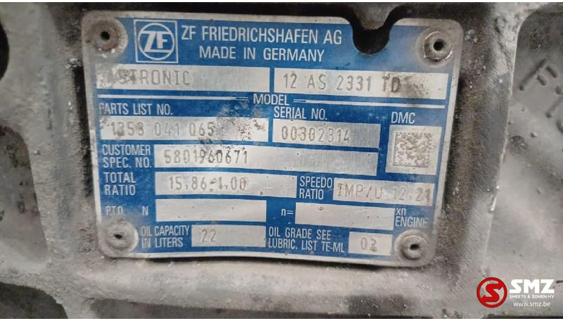 Iveco Occ versnellingsbak + intarder 12AS2331TD Iveco - Κιβώτιο ταχυτήτων για Φορτηγό: φωτογραφία 5 Iveco Occ versnellingsbak + intarder 12AS2331TD Iveco - Κιβώτιο ταχυτήτων για Φορτηγό: φωτογραφία 5