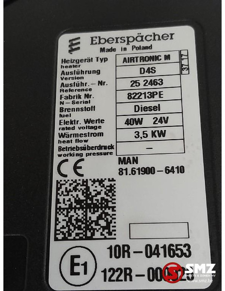 MAN Occ standverwarming D4S Airtronic M 3,5KW MAN - Θέρμανση/ Εξαερισμός για Φορτηγό: φωτογραφία 5 MAN Occ standverwarming D4S Airtronic M 3,5KW MAN - Θέρμανση/ Εξαερισμός για Φορτηγό: φωτογραφία 5
