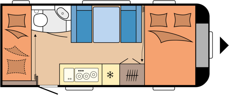 DE LUXE 490 KMF - Ρυμουλκούμενο τροχόσπιτο: φωτογραφία 1 DE LUXE 490 KMF - Ρυμουλκούμενο τροχόσπιτο: φωτογραφία 1