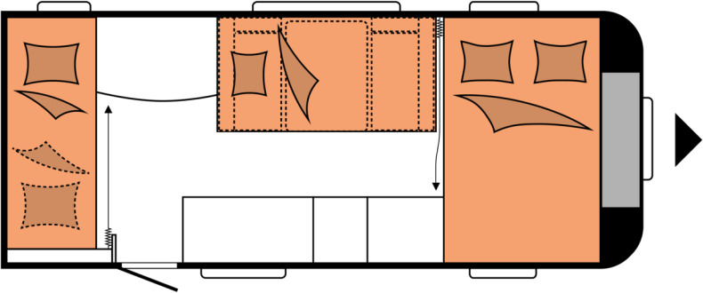 DE LUXE 490 KMF - Ρυμουλκούμενο τροχόσπιτο: φωτογραφία 2 DE LUXE 490 KMF - Ρυμουλκούμενο τροχόσπιτο: φωτογραφία 2