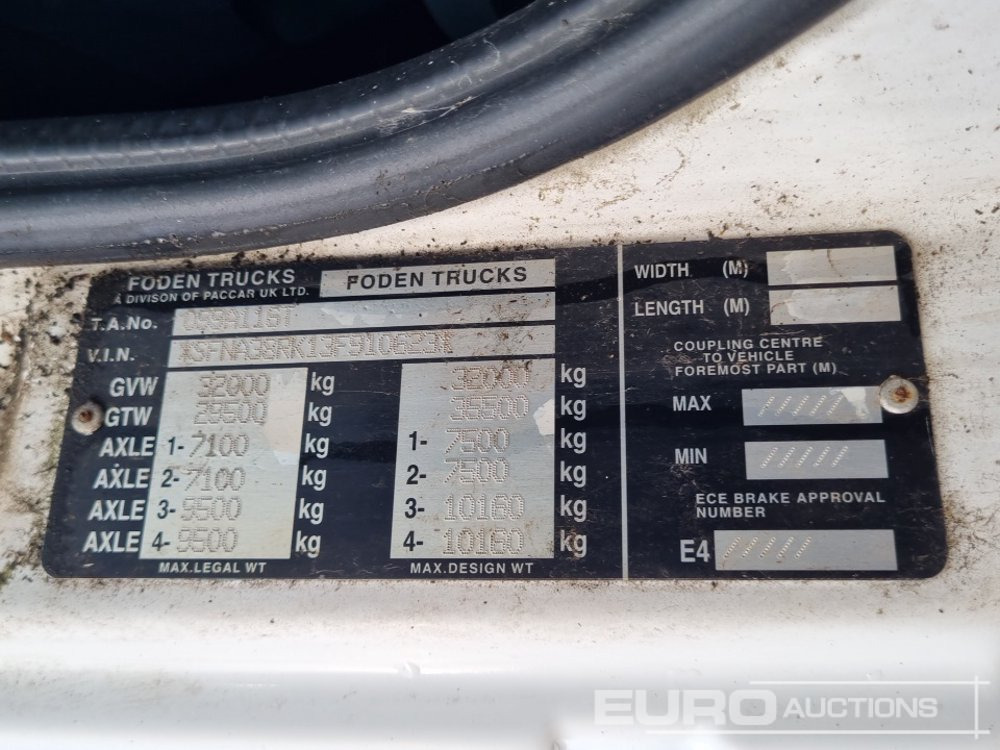 Φορτηγό ανατρεπόμενο 2002 Foden X400: φωτογραφία 36