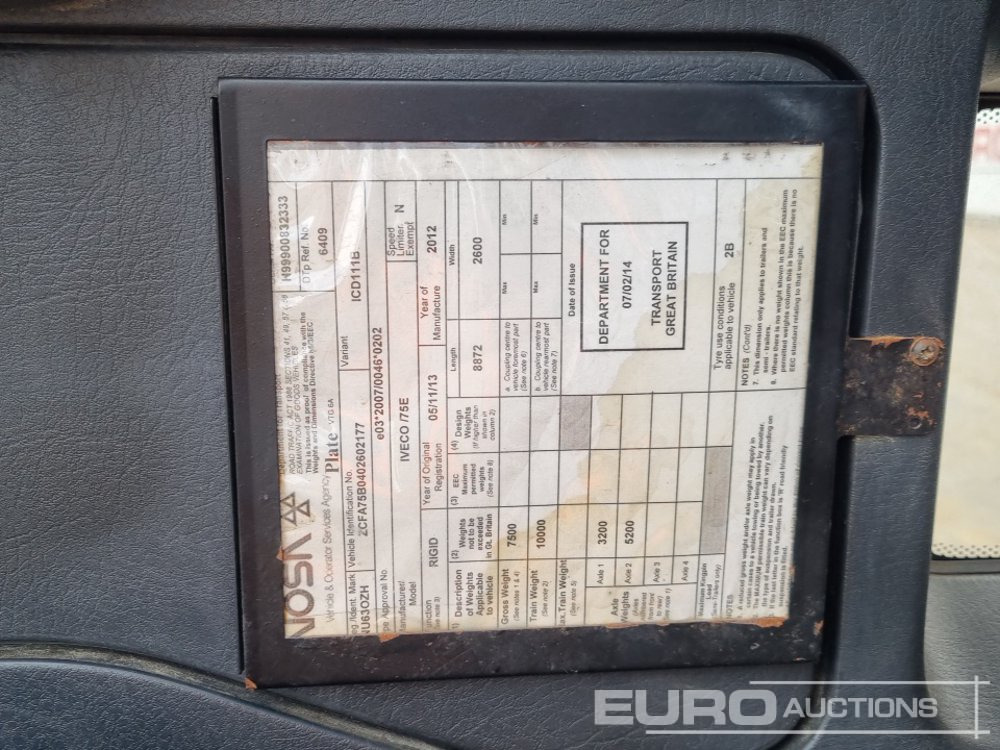 Φορτηγό ανατρεπόμενο 2013 Iveco Euro Cargo 75E16: φωτογραφία 38