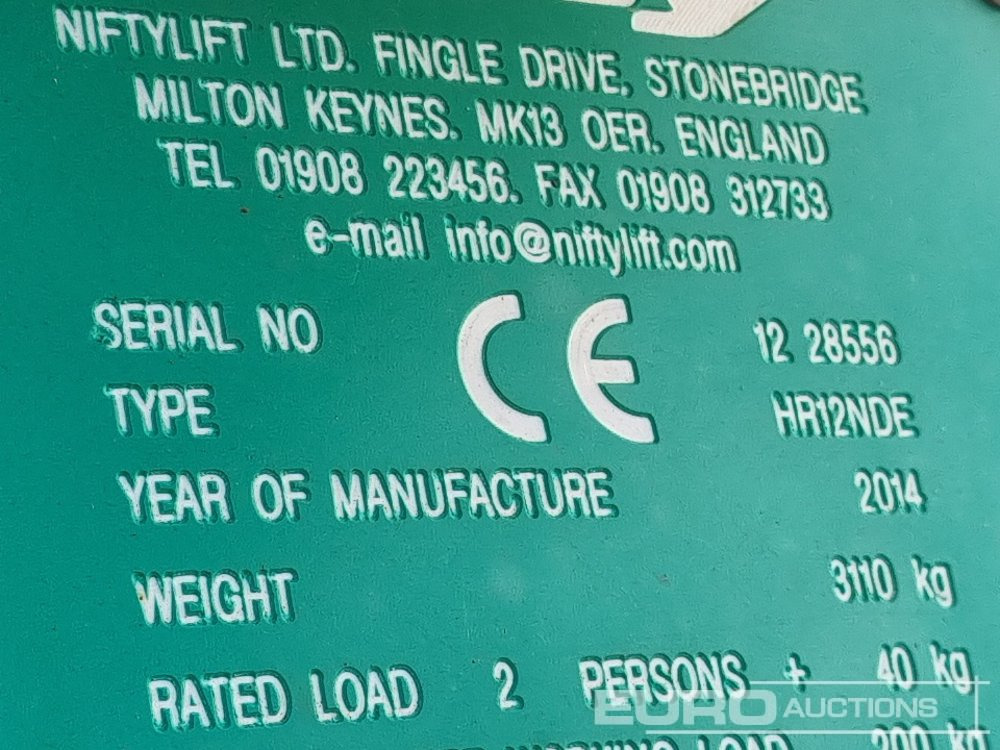 Πλατφόρμα εναέρια 2014 Niftylift HR12NDE: φωτογραφία 36