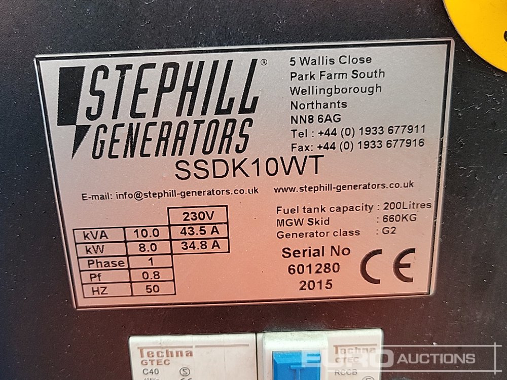 Βιομηχανική γεννήτρια 2015 Stephill SSDK10WT: φωτογραφία 25