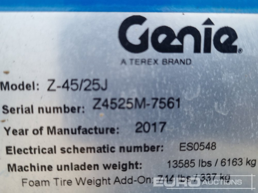 Πλατφόρμα εναέρια 2017 Genie Z45/25J: φωτογραφία 40