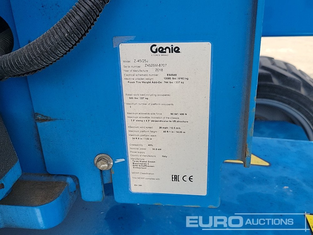 Πλατφόρμα εναέρια 2018 Genie Z-45/25J: φωτογραφία 41
