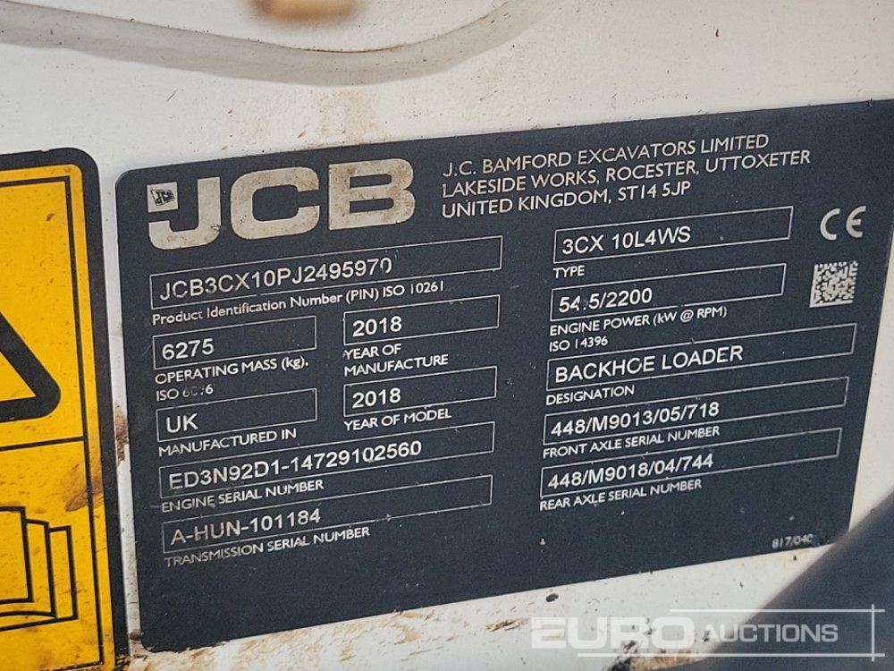 Φορτωτής εκσκαφέας 2018 JCB 3CX Compact: φωτογραφία 39