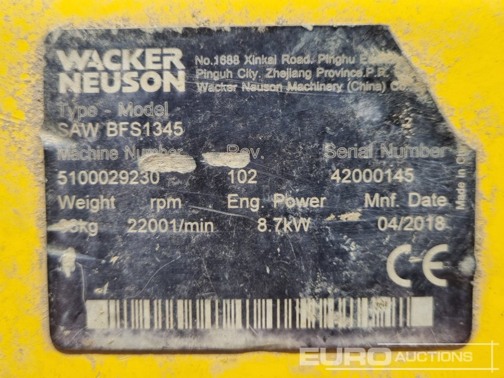 Μηχανών ασφάλτου 2018 Wacker Neuson BFS 1345: φωτογραφία 23
