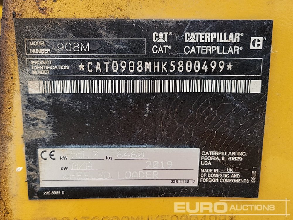 Ελαστιχοφόρος φορτωτής 2019 CAT 908M: φωτογραφία 48