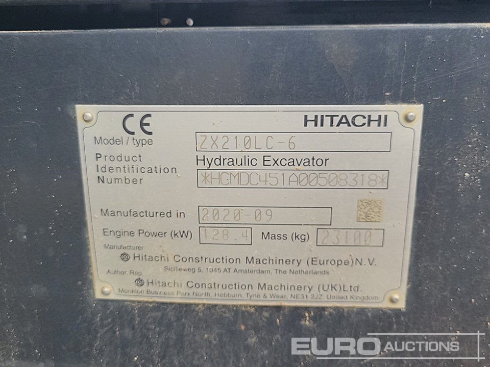 Ερπυστριοφόρος εκσκαφέας 2020 Hitachi ZX210LC-6: φωτογραφία 48