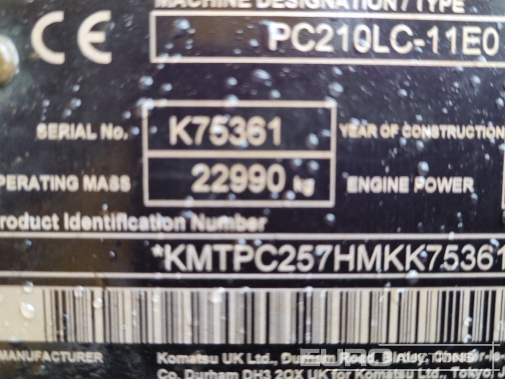 Ερπυστριοφόρος εκσκαφέας 2021 Komatsu PC210LC-11E0: φωτογραφία 45