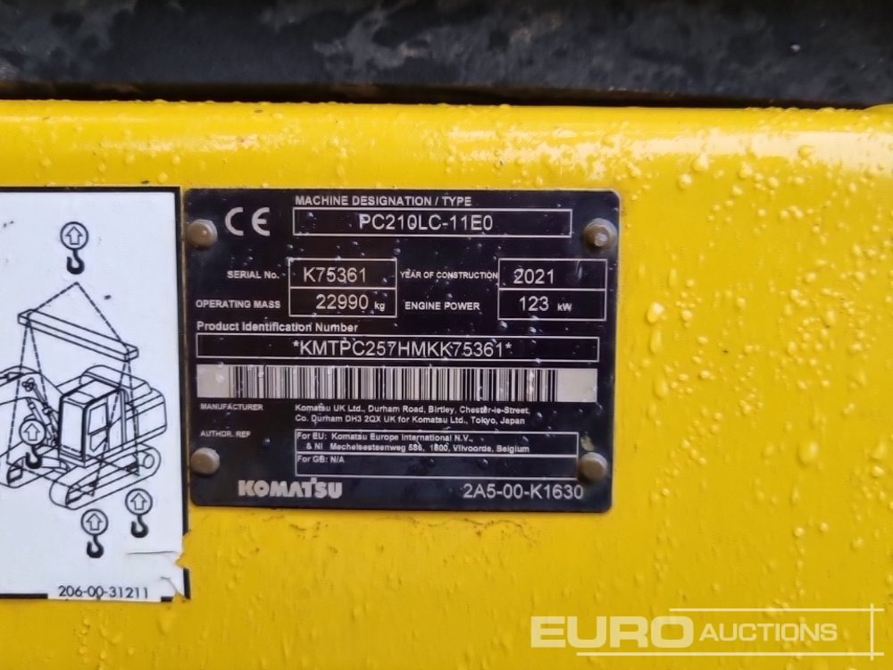 Ερπυστριοφόρος εκσκαφέας 2021 Komatsu PC210LC-11E0: φωτογραφία 44