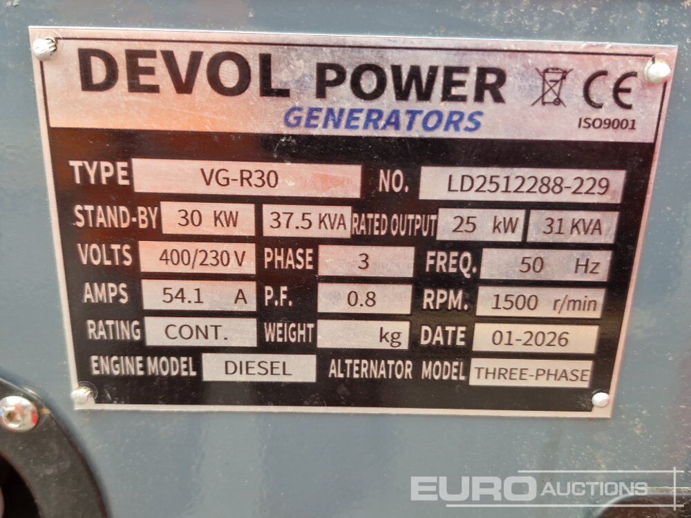 Βιομηχανική γεννήτρια 2026 Devol VG-R30: φωτογραφία 31 Βιομηχανική γεννήτρια 2026 Devol VG-R30: φωτογραφία 31