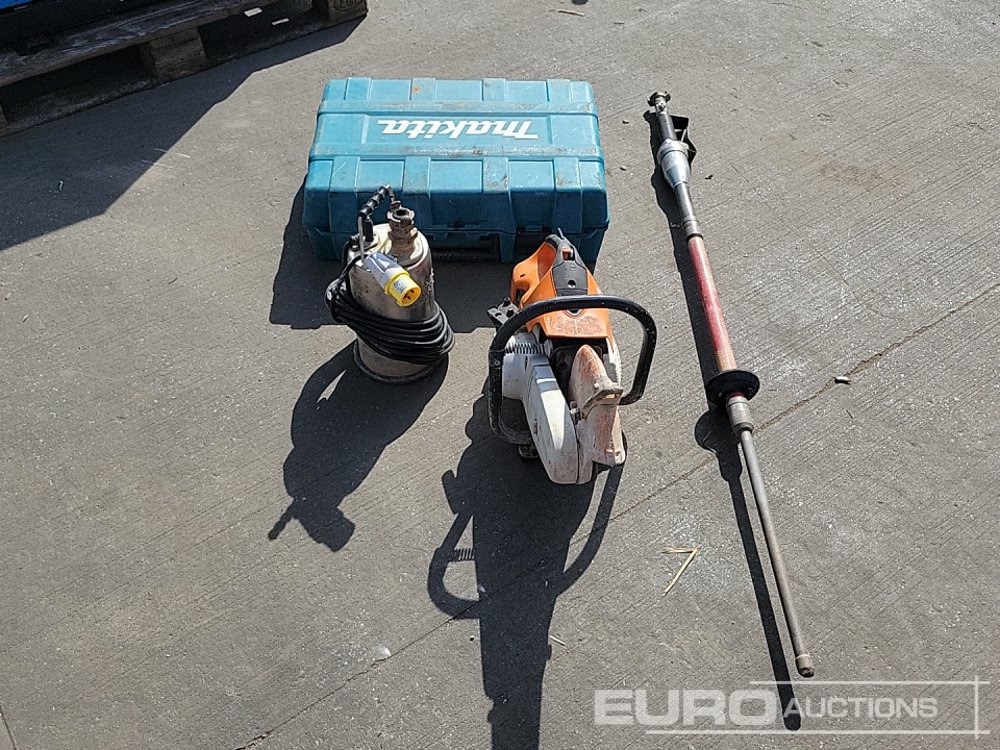 Εξοπλισμού κατασκευών Stihl Quick Cut Saw, Makita Battery Grinder, Poker Unit Pole, 110 Volt Water Sump: φωτογραφία 8