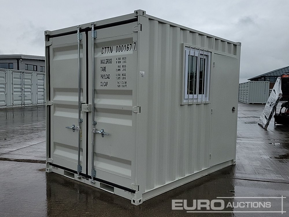 Unused 2025 10' x 8' Container, Door, Window (Cannot Be Reconsigned) - Εμπορευματοκιβώτιο: φωτογραφία 1 Unused 2025 10' x 8' Container, Door, Window (Cannot Be Reconsigned) - Εμπορευματοκιβώτιο: φωτογραφία 1