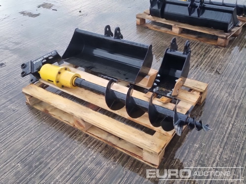 Unused 32" Ditching, 8" Digging Bucket, Hydraulic 200mm Auger Flight & Drive 25mm Pin to suit Mini Excavator - Κουβας: φωτογραφία 1 Unused 32" Ditching, 8" Digging Bucket, Hydraulic 200mm Auger Flight & Drive 25mm Pin to suit Mini Excavator - Κουβας: φωτογραφία 1
