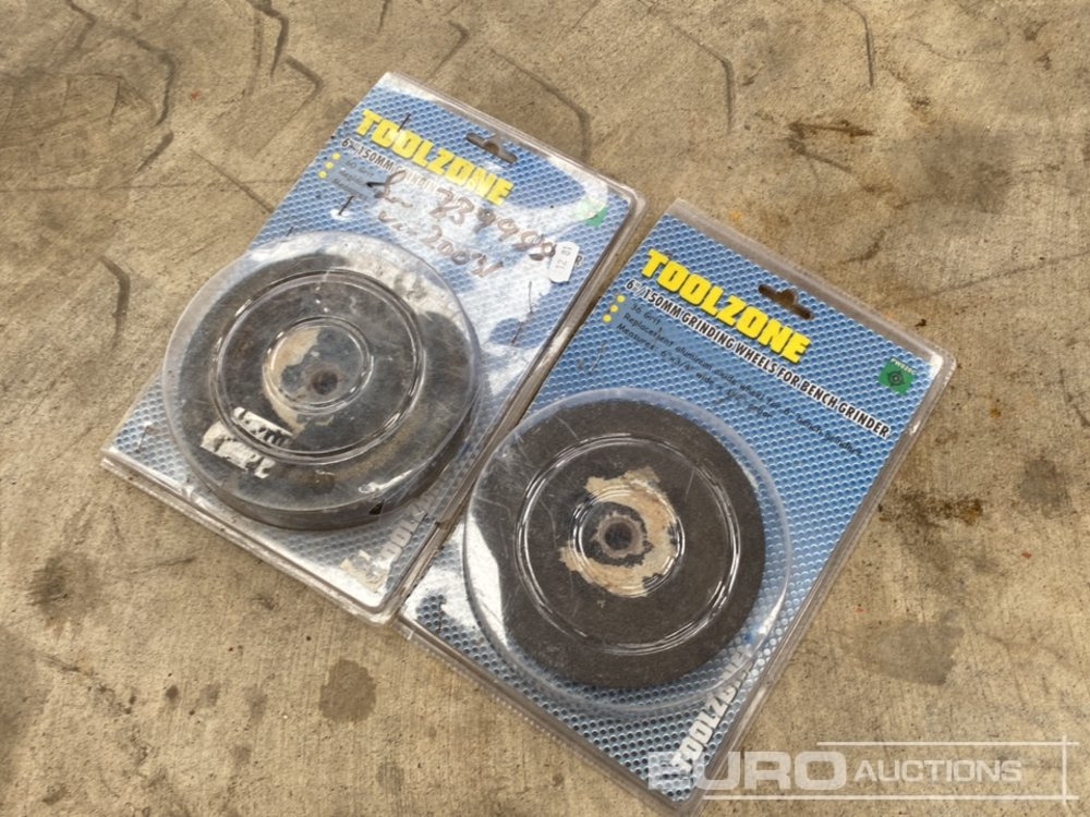 Unused Toolzone 6" Disc Wheels for Bench Grinder - Εξοπλισμός γκαράζ: φωτογραφία 3 Unused Toolzone 6" Disc Wheels for Bench Grinder - Εξοπλισμός γκαράζ: φωτογραφία 3